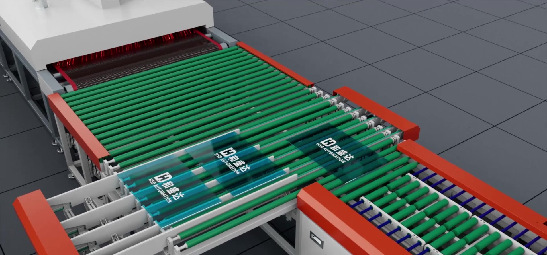 Glass conveyor line