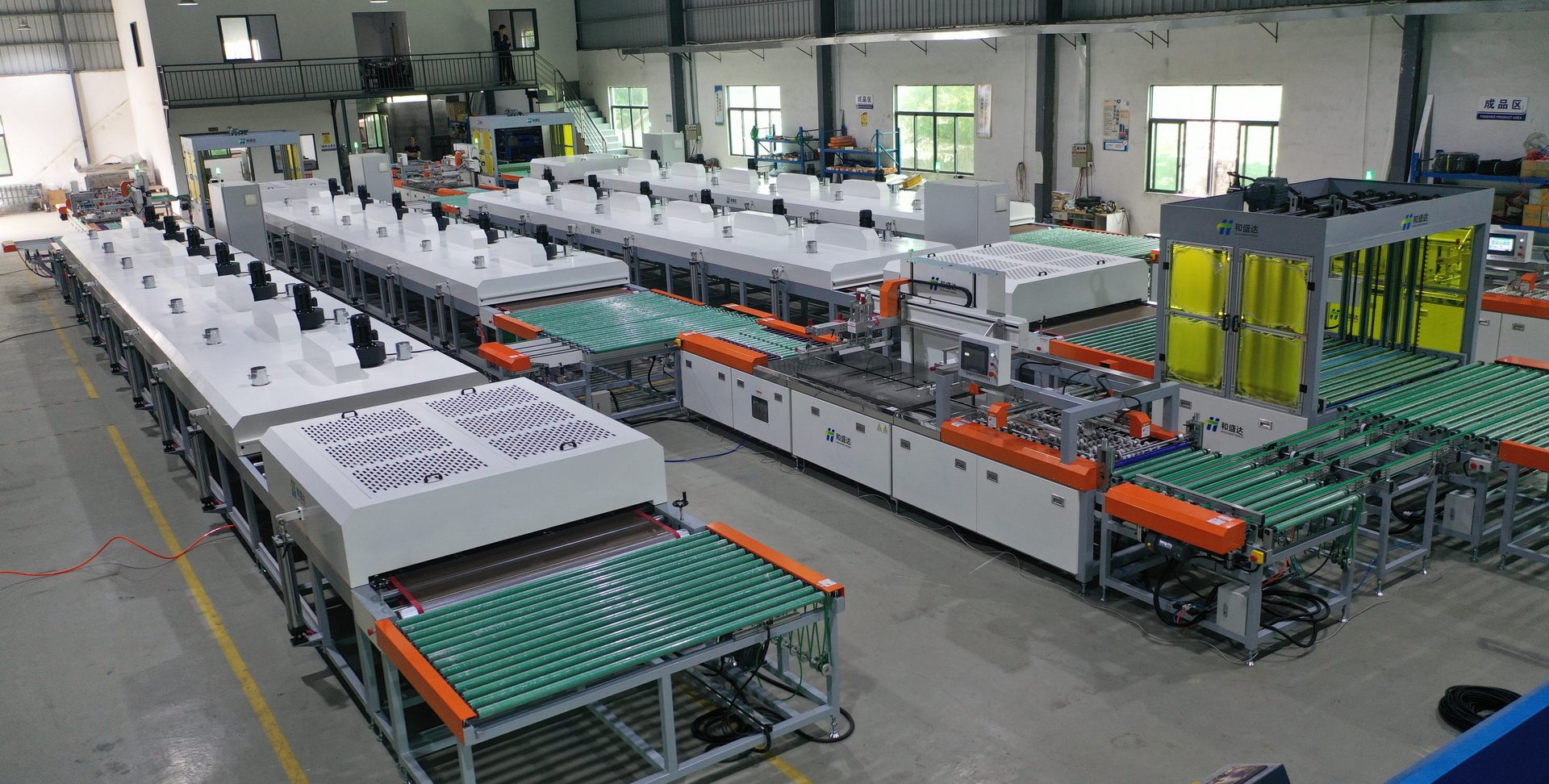 Automatic glass screen printing line