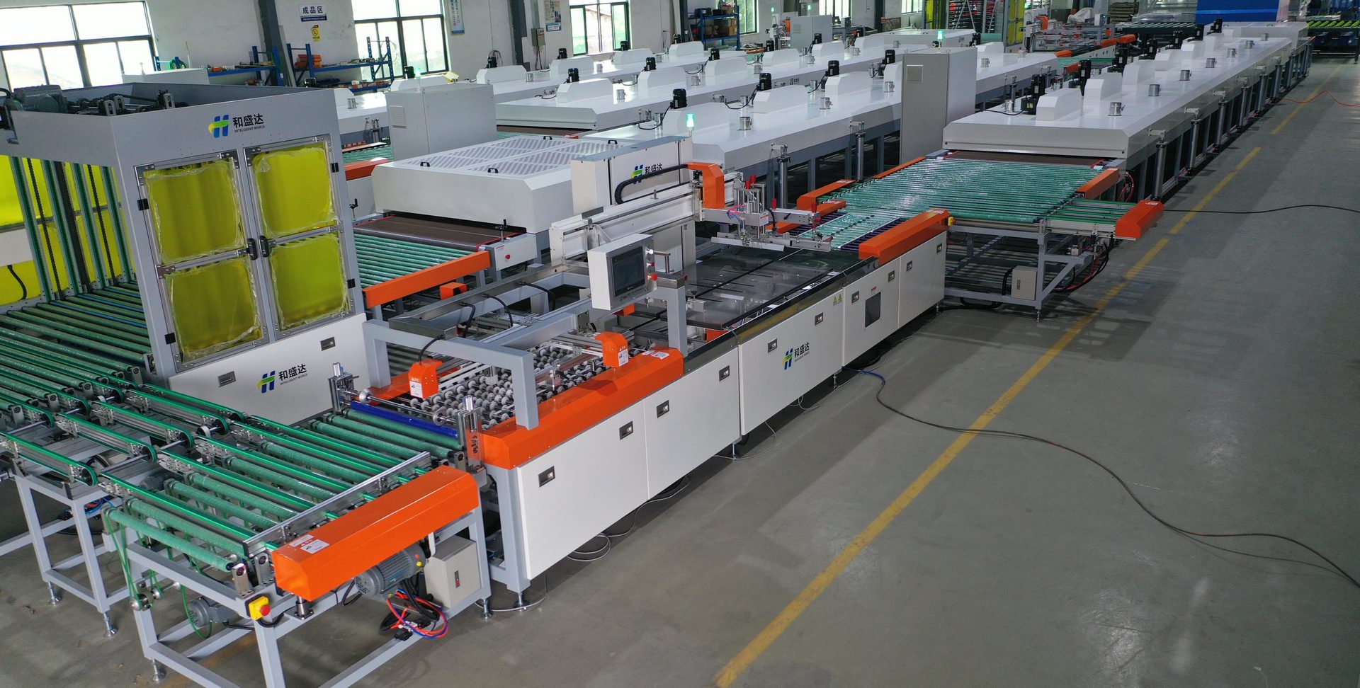 Glass printing line