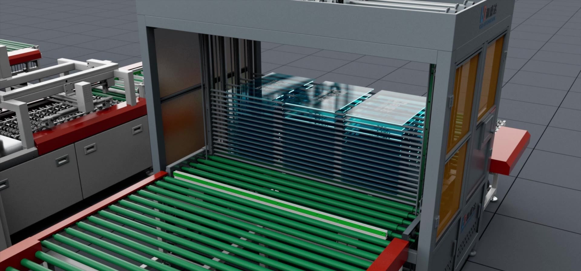 Multi-color screen printing line